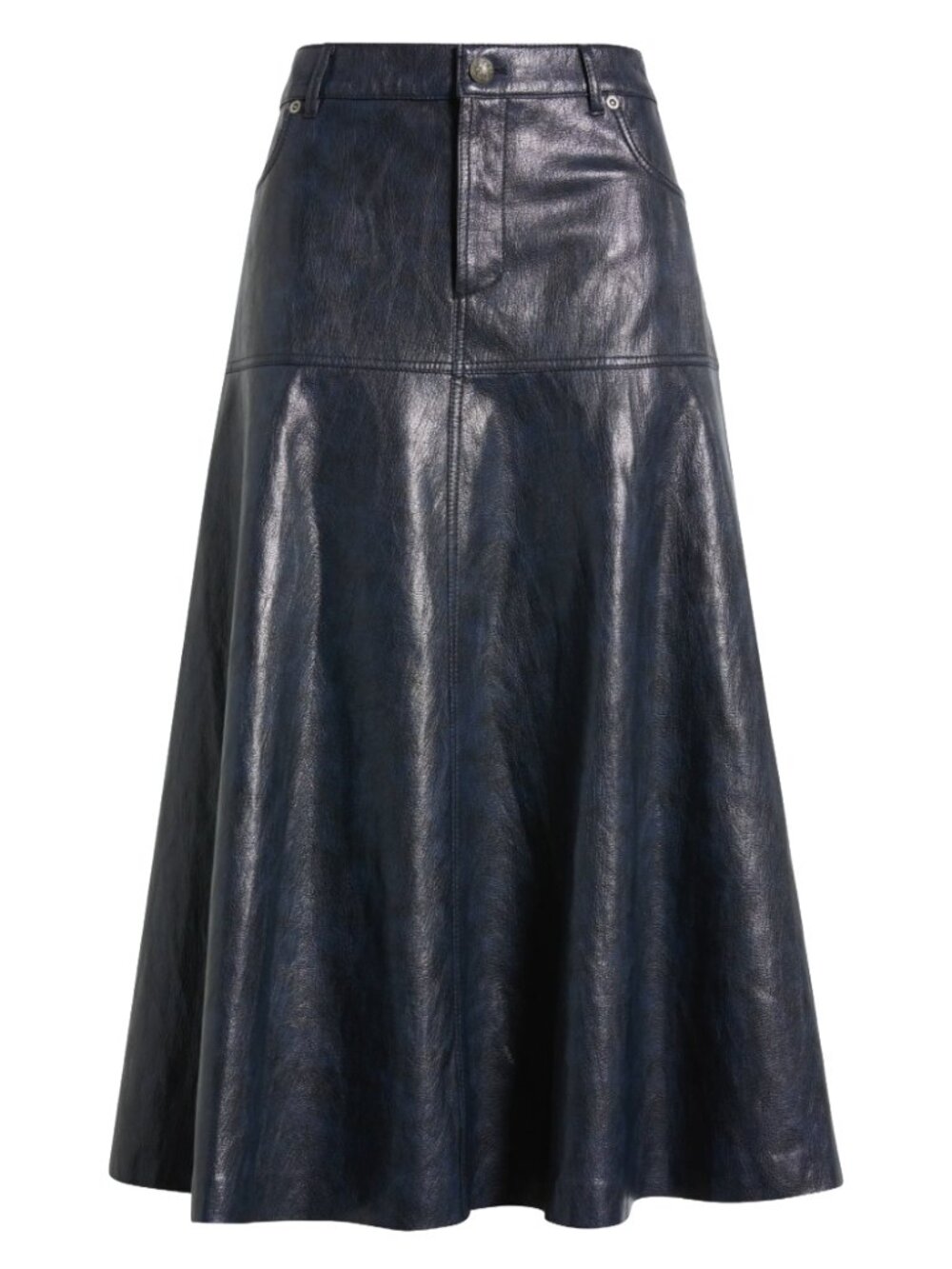 KOBI HALPERIN Rhea Faux Leather Midi Skirt Sz 2 NWT